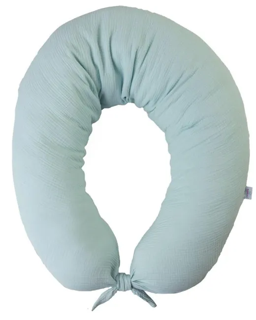 Poduszka pozycjonująca Monn Muslin Muślinowa miętowa dł. 260 kolor 33 do karmienia ciążowa wypoczynkowa