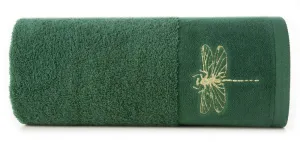 Ręcznik Lori 1 70x140 zielony ważka 485g/m2 frotte Eurofirany