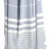 Ręcznik plażowy 90x180 Ellegant szary     pasy z frędzlami Plaża 23