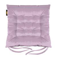 Poduszka siedzisko 40x40x8 Velvet 16 na krzesło lila welwetowa z wiązaniem dekoracyjna Eurofirany