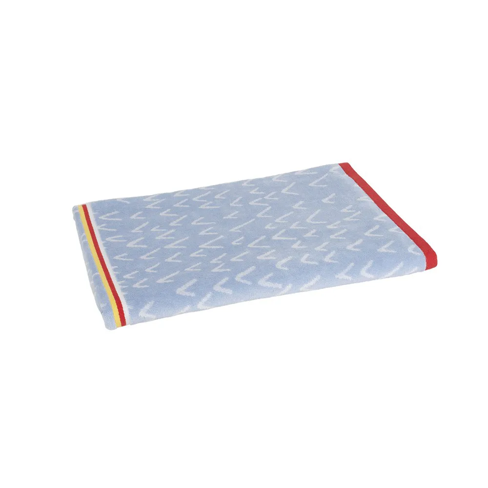 Ręcznik plażowy 90x170 Bluesky błękitny czerwony ZV-7964R welurowy 380g/m2 Clarysse