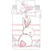 Pościel bawełniana 100x135 Bunny Królik   biała różowa poszewka 40x60 August 24