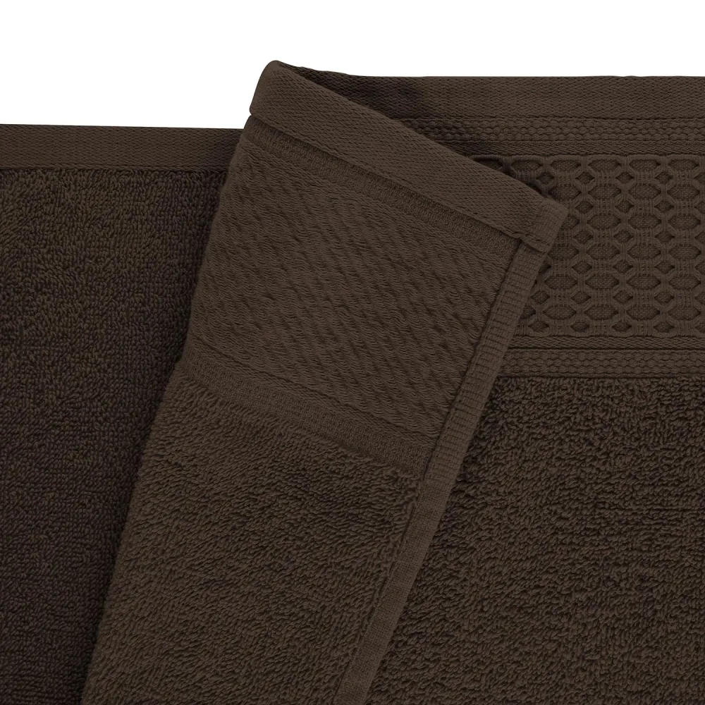 Komplet ręczników 6 szt Solano kremowy    brązowy ciemny w pudełku Darymex