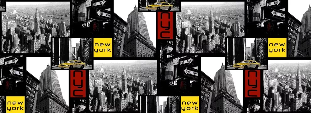 Pościel  z kory 160x200 wzór 618 E New York-Nowy York 