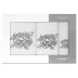 Komplet ręczników w pudełku 3 szt.        Rosalia biały grafitowy kwiaty 380 g/m2 Eurofirany