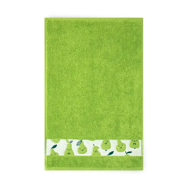 Ręcznik 30x50 Gruszka Groszkowy-K9-561 zielony frotte bawełniany dziecięcy do przedszkola