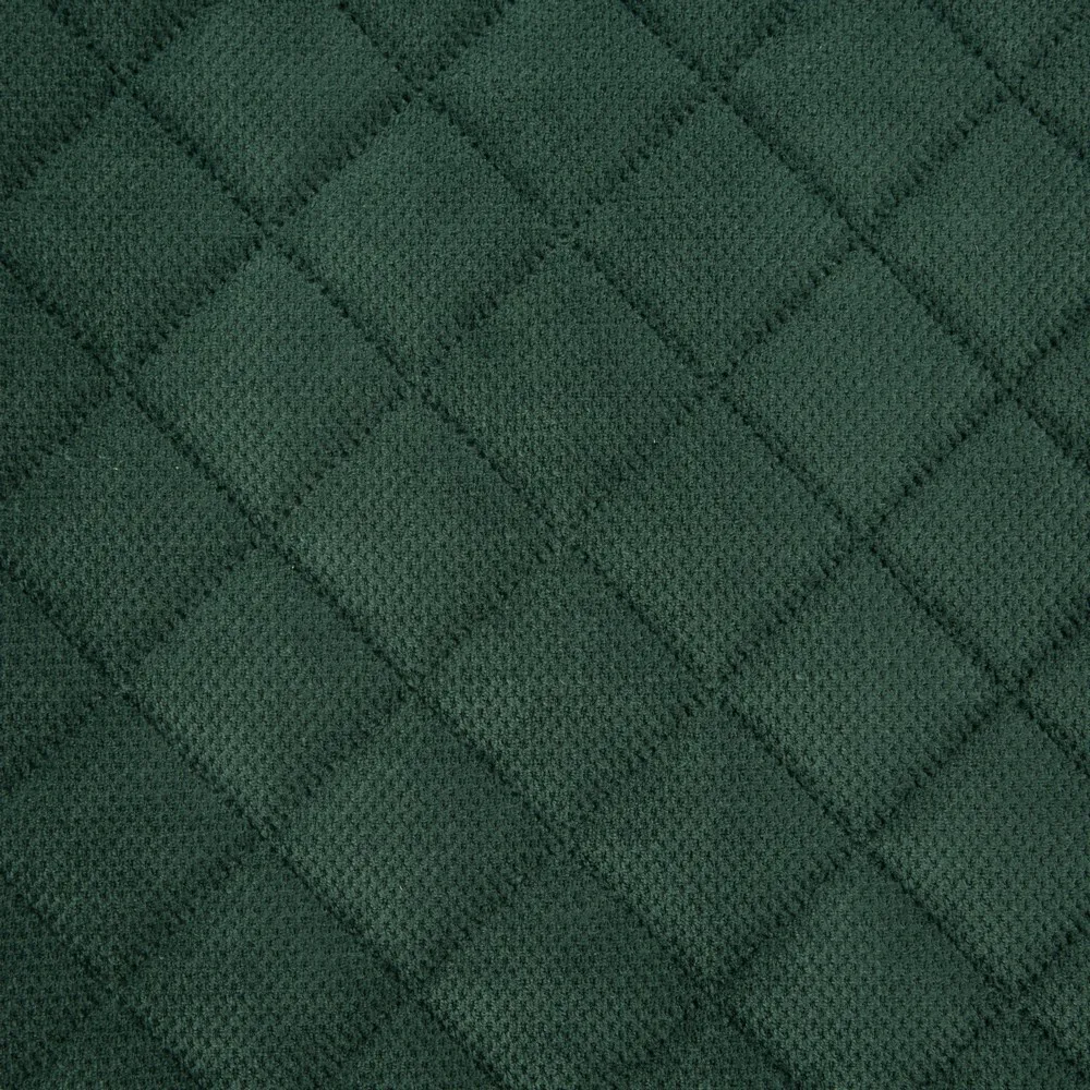 Narzuta dekoracyjna 220x240 Milo zielona ciemna romby geometria welwetowa Eurofirany