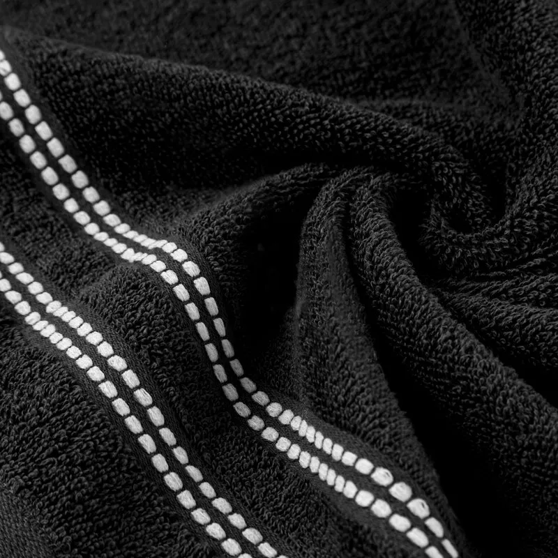 Ręcznik Ally 70x140 czarny frotte 500     g/m2 Eurofirany