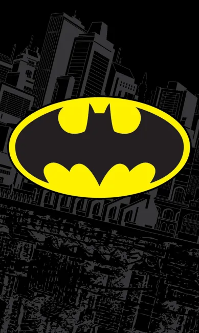 Ręczniczek do przedszkola 30x50 Batman czarny 6627 logo żółte dziecięcy bawełniany Nietoperz Superbohater Bat Man do rąk
