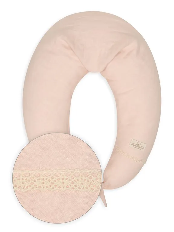 Poduszka pozycjonująca Relax Linen 190cm  kremowa do karmienia ciążowa wypoczynkowa