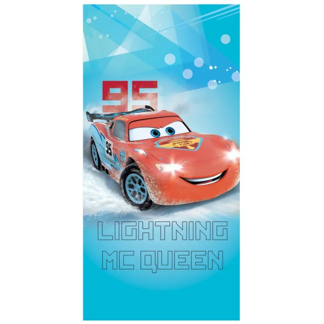 Ręcznik dziecięcy 75x150 Cars Auta 7175 Zygzak McQueen Ice Racers 320 g/m2 bawełniany