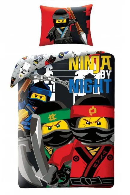 Pościel bawełniana 140x200 Lego Ninjago 0563 poszewka 70x90