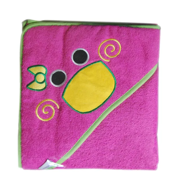 Okrycie kąpielowe 80x80 Kaczuszka kaczka różowe ręcznik z kapturkiem 8818