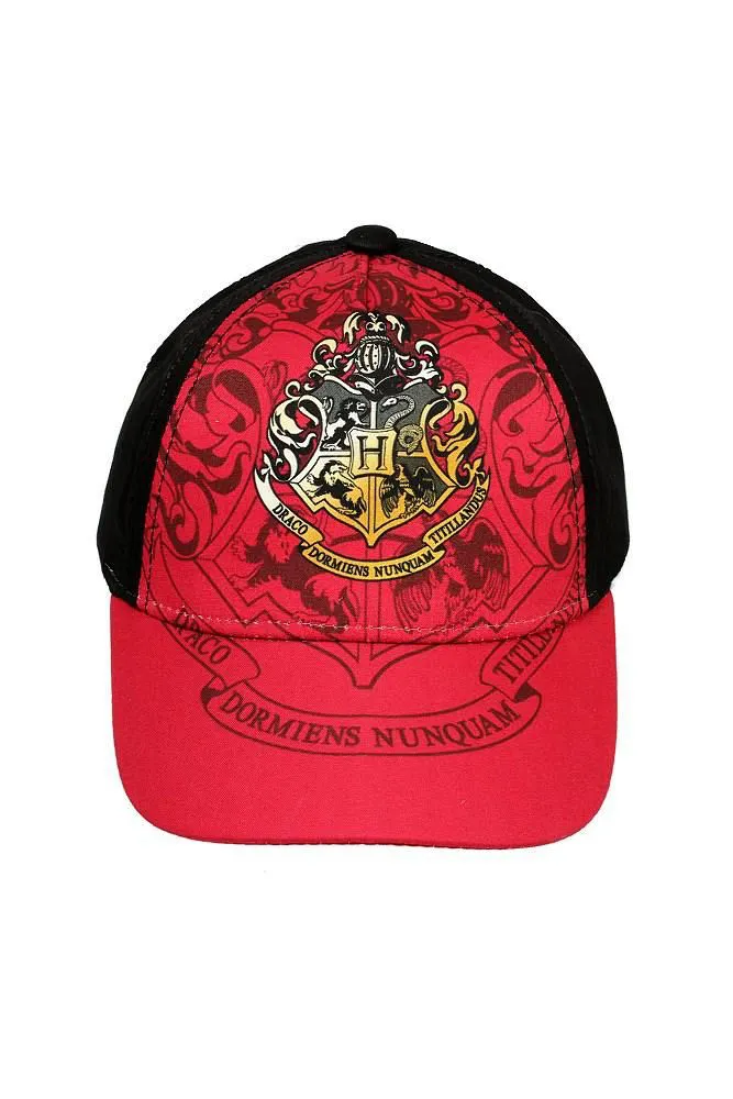 Czapka z daszkiem Harry Potter 54 czarna czerwona Herb Szkoły Magii i Czarodziejstwa w Hogwarcie 7182