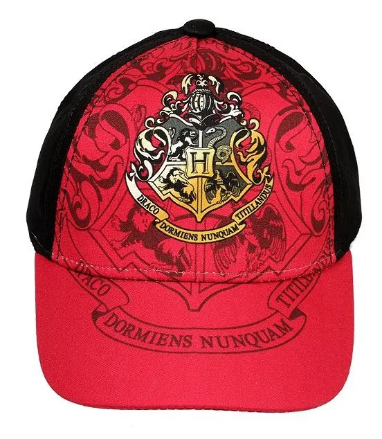 Czapka z daszkiem Harry Potter 54 czarna czerwona Herb Szkoły Magii i Czarodziejstwa w Hogwarcie 7182
