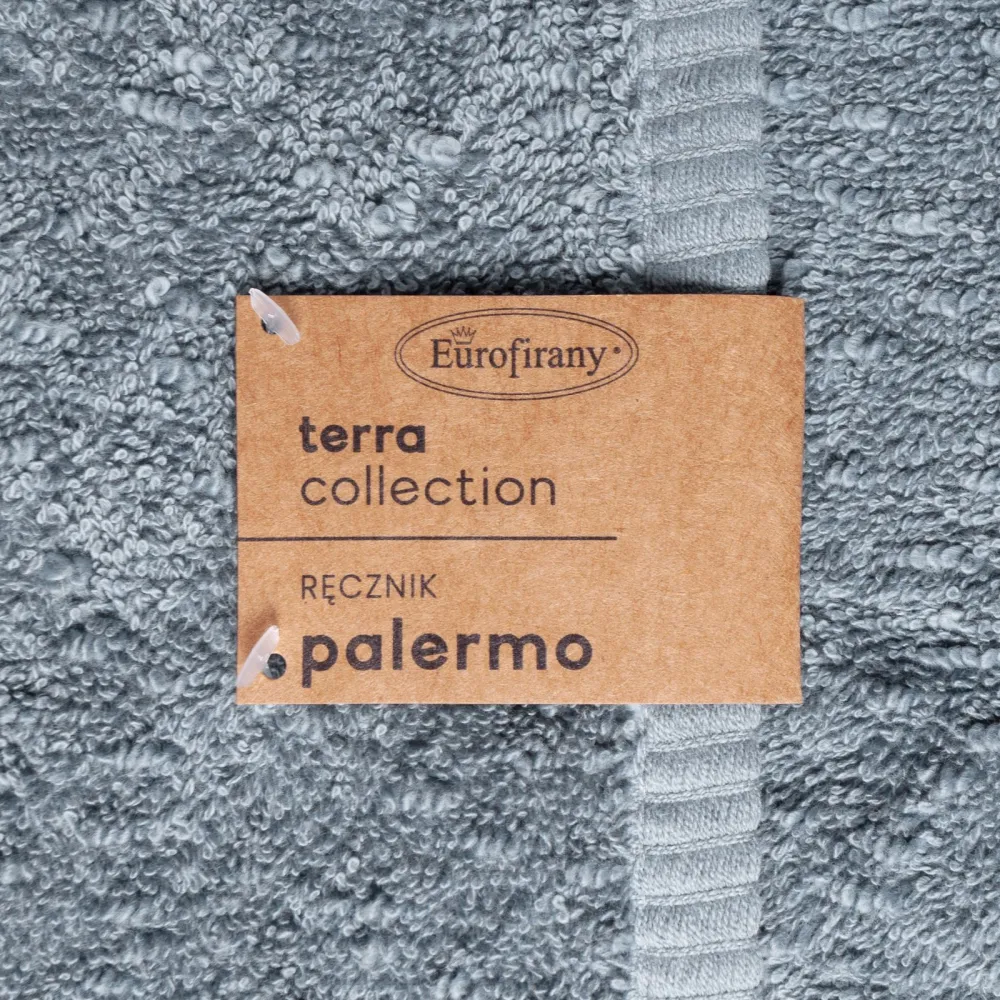 Ręcznik Palermo 50x90  niebieski frotte z efektem boucle 530 g/m2 Terra Collection Eurofirany