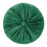 Poduszka dekoracyjna 40 cm Velvet zielona ciemna welurowa okrągła Eurofirany