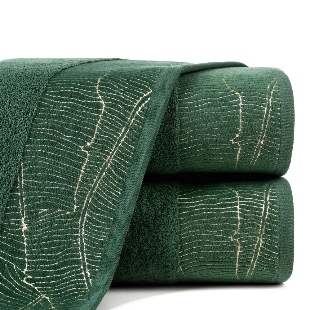 Ręcznik Metalic 30x50 zielony 485g/m2 frotte Eurofirany