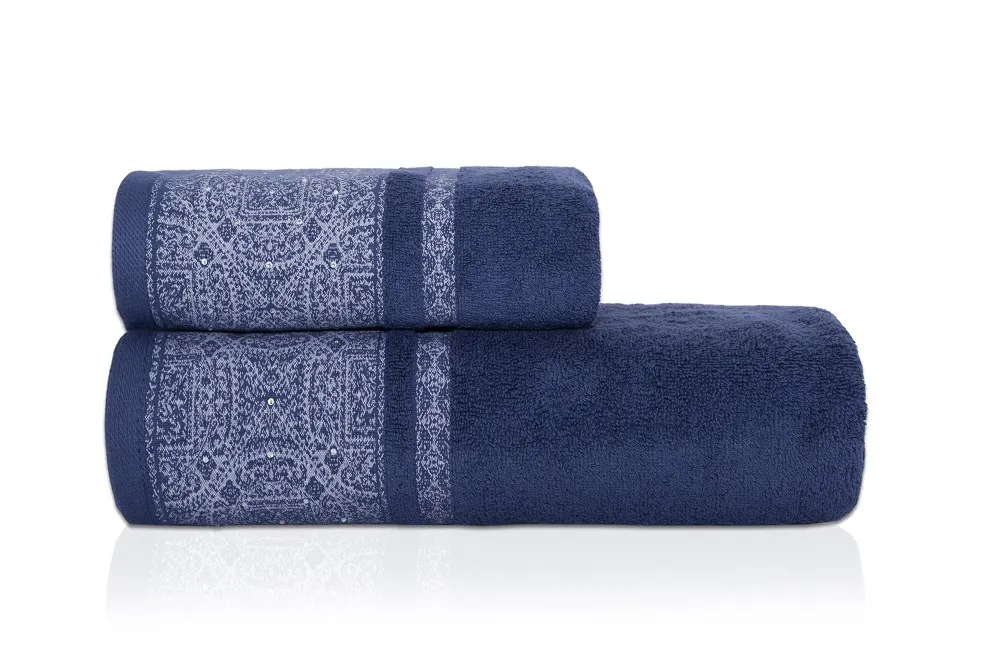 Ręcznik Sofia 70x140 niebieski ciemny 500 g/m2 frotte