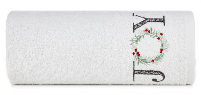 Ręcznik Santa 50x90 biały świąteczny 18   450 g/m2 Eurofirany