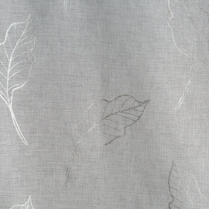 Firana 140x250 Sisi biała srebrna gotowa  na przelotkach z lekkiej przewiewnej tkaniny Eurofirany