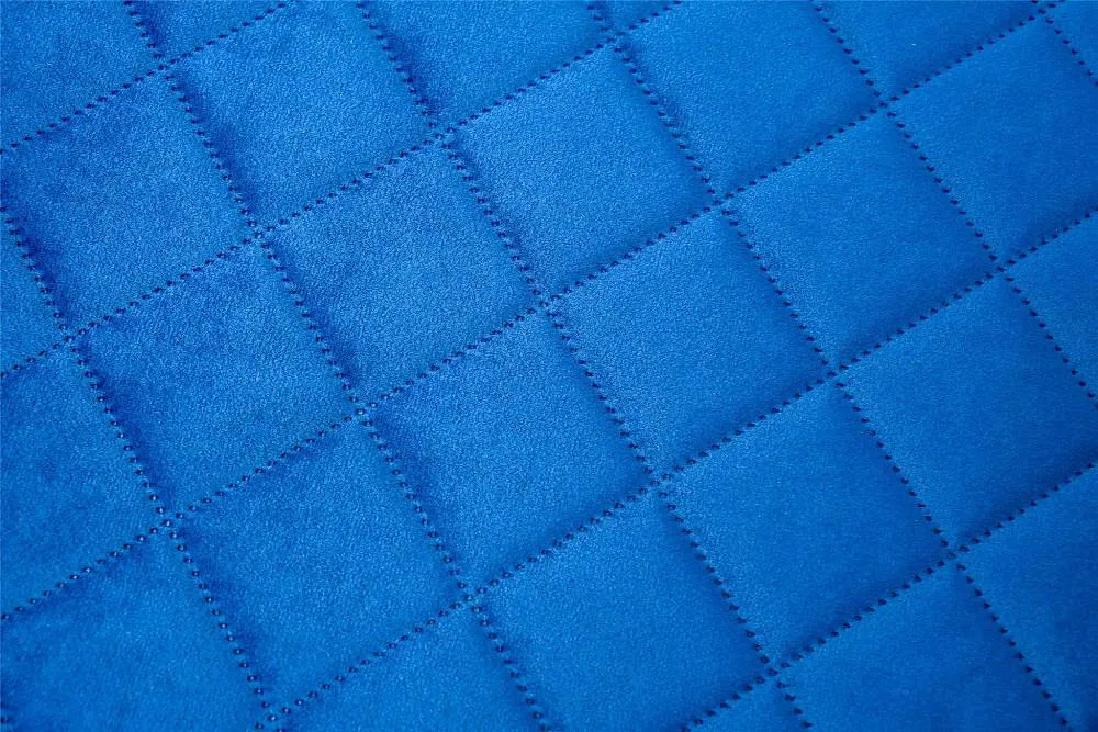 Narzuta dekoracyjna 200x220 Pierre        niebieska morska welurowa geometria
