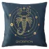 Poszewka dekoracyjna 40x40 Zodiak         Skorpion turkusowa ciemna welurowa