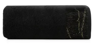 Ręcznik Metalic 70x140 czarny 485g/m2 frotte Eurofirany