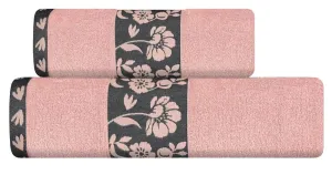 Ręcznik Flora 50x90 różowy 450g/m2 frotte