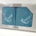 Komplet ręczników w pudełku 2 szt 50x90  70x140 Gift szmaragdowy wzór 1 Frotex