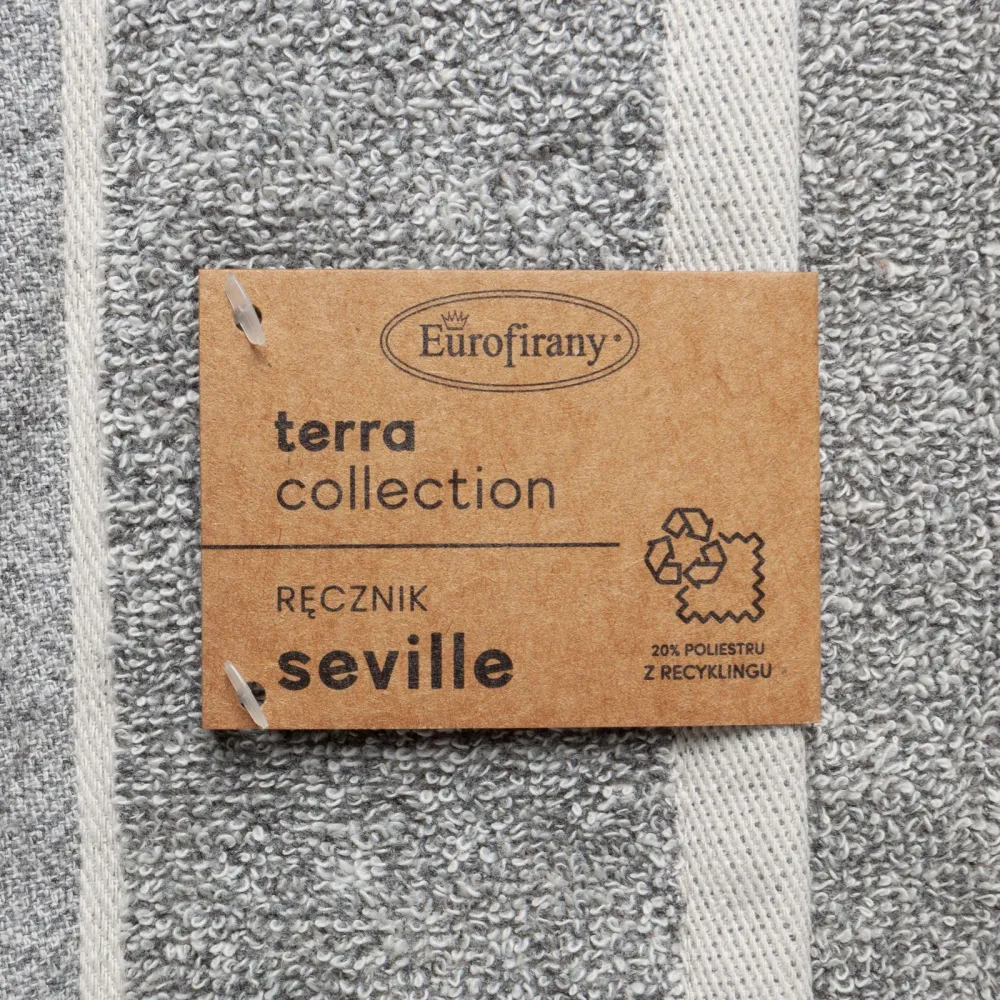 Ręcznik Seville 50x90 szary melanż frotte z dodatkiem nici z recyklingu  480 g/m2 Terra Collection Eurofirany