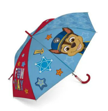 Parasolka dla dzieci Psi Patrol Paw 3094 Pieski Chase Marshall niebieski czerwony parasol czerwona rączka