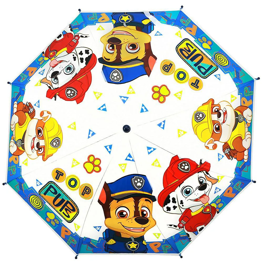 Parasolka dla dzieci Psi Patrol Paw 4574 Pieski Chase Marshall Zuma parasol przeźroczysty