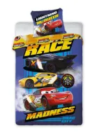 Pościel bawełniana 160x200 Cars Auta Zygzak McQueen 3447 Race Madness dziecięca młodzieżowa