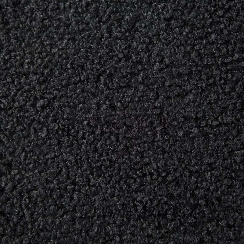 Koc narzuta na fotel 70x160 Bukla czarny  baranek z mikrofibry Eurofirany
