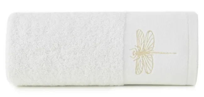 Ręcznik Lori 1 70x140 biały ważka 485g/m2 frotte Eurofirany