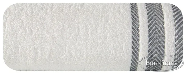 Ręcznik Mona 100x150 03 kremowy srebrny frotte 500 g/m2 Eurofirany