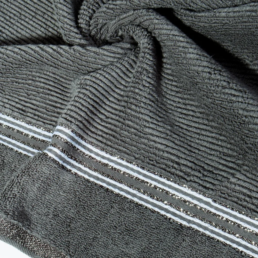 Ręcznik 70x140 Filon 04 stalowy 530g/m2 Eurofirany