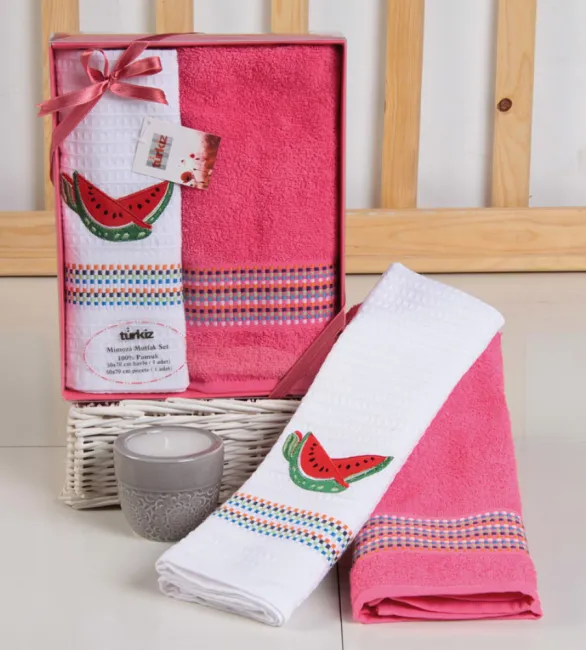 Komplet ręczników kuchennych 2 szt 50x70 Mimoza T30015-E różowy Darymex
