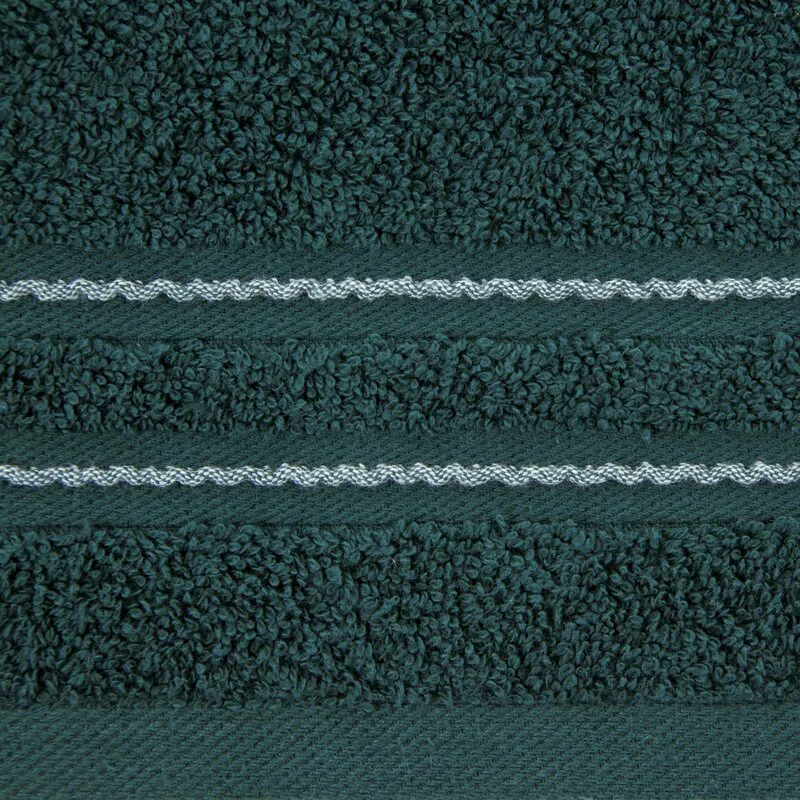 Ręcznik Emina 70x140 turkusowy zdobiony  stebnowaną bordiurą 500 g/m2 Eurofirany
