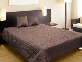Narzuta na łóżko 170x210 Oriental         brązowa pikowana orientalny wzór