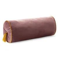 Poduszka dekoracyjna 20x45 Velvet różowa welurowa wałek 70G Eurofirany