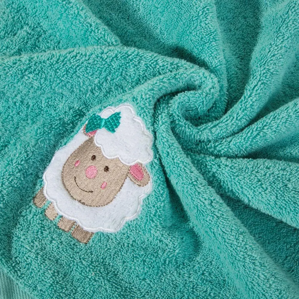 Ręcznik dziecięcy 70x140 Baby 31 owieczka miętowy 500g/m2 Eurofirany