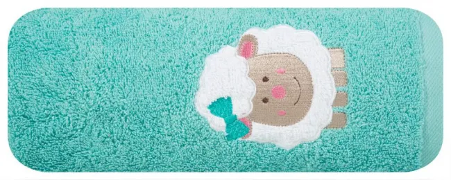Ręcznik dziecięcy 70x140 Baby 31 owieczka miętowy 500g/m2 Eurofirany