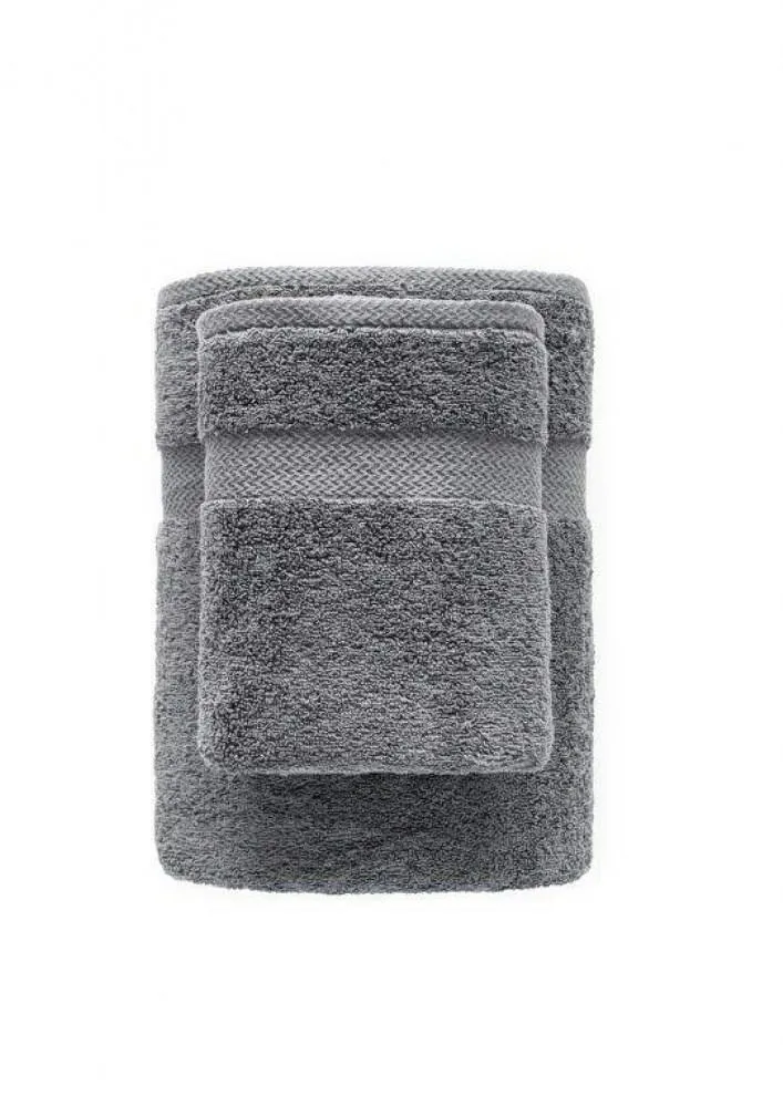Ręcznik Fashion 70x140 szary 550g/m2 z bordiurą frotte bawełniany jednobarwny