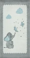 Dywanik dziecięcy 80x150 Baby 1 kremowy popielaty niebieski słonik Eurofirany