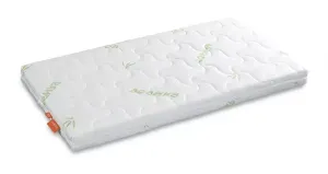 Materac z pokrowcem 70x140x8 Bamboo biały komfortowy do łóżeczka Inter Widex