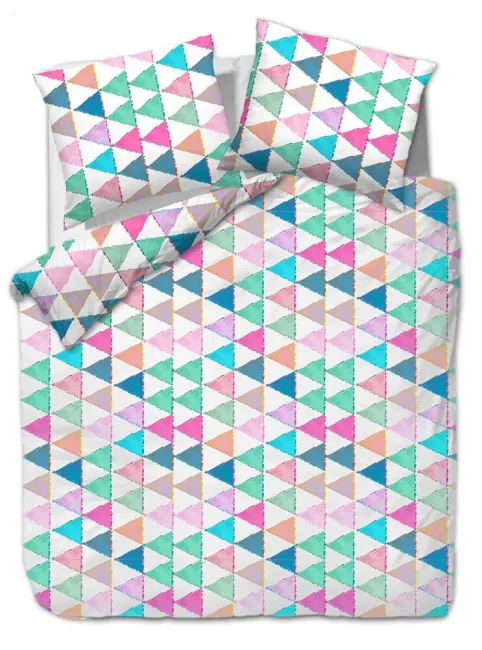 Pościel flanelowa 180x200 31448/1 pastelowe trójkąciki
