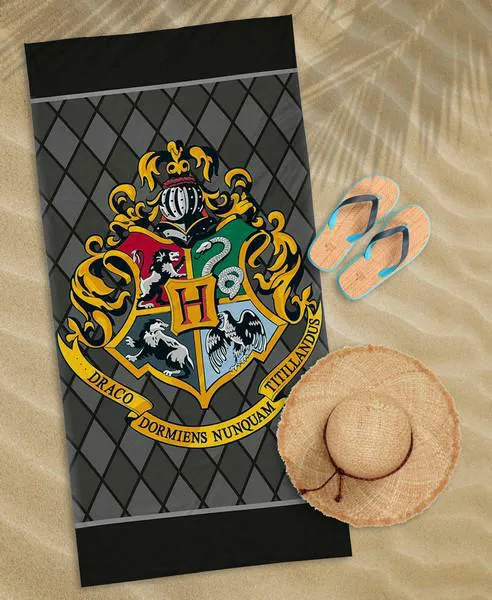 Ręcznik plażowy 70x140 Harry Potter herb 2610 bawełniany dziecięcy