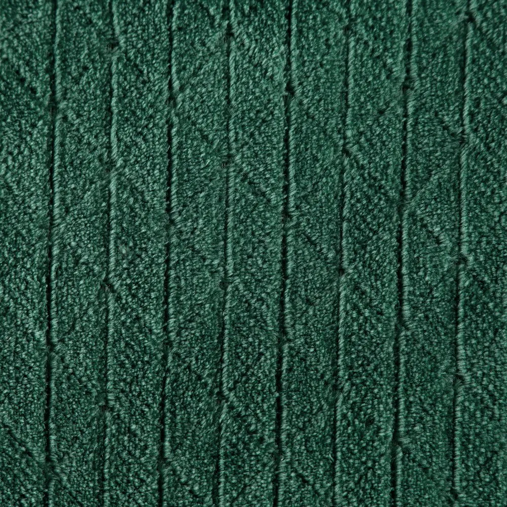 Koc narzuta z mikrofibry 200x220 Cindy 4 zielony ciemny dekoracyjny